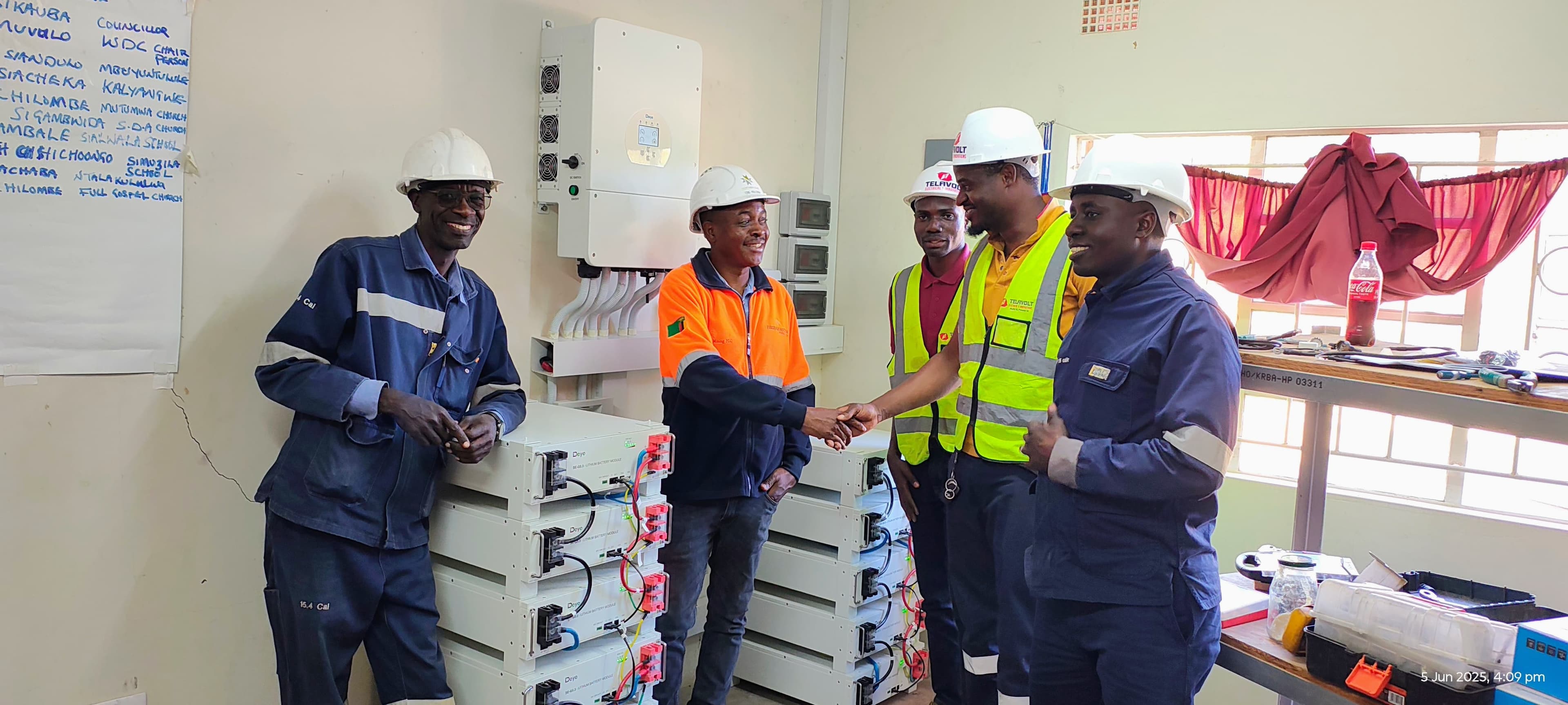 Team with professional equipment